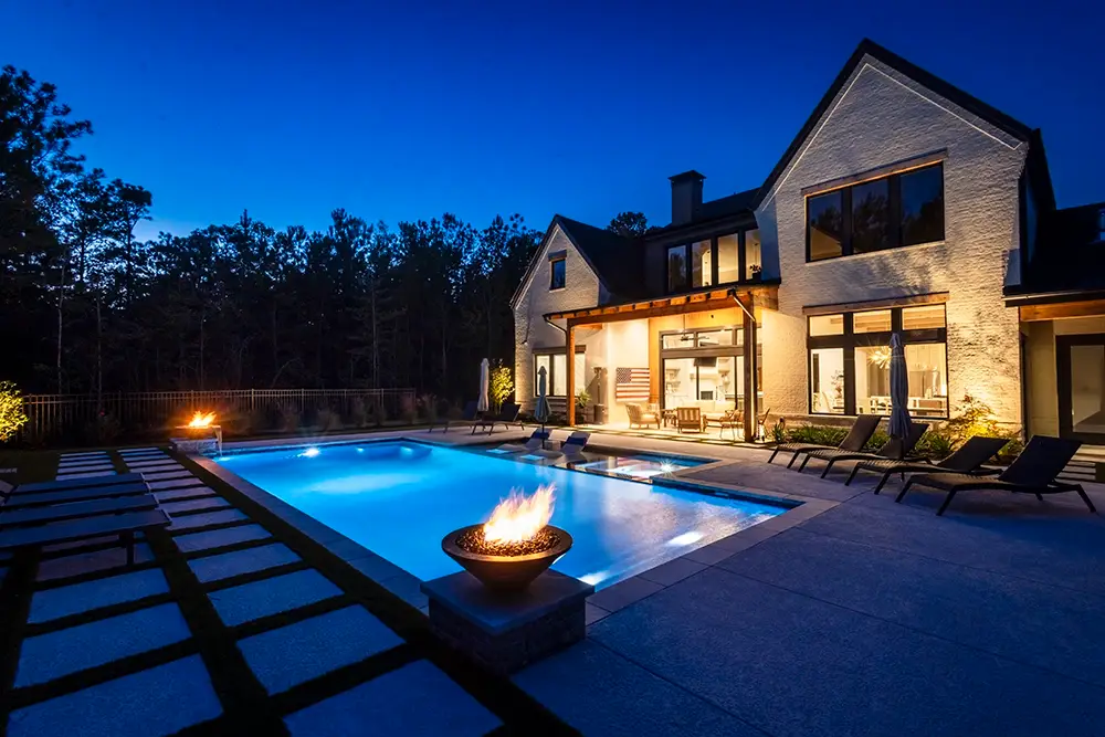 pool at night